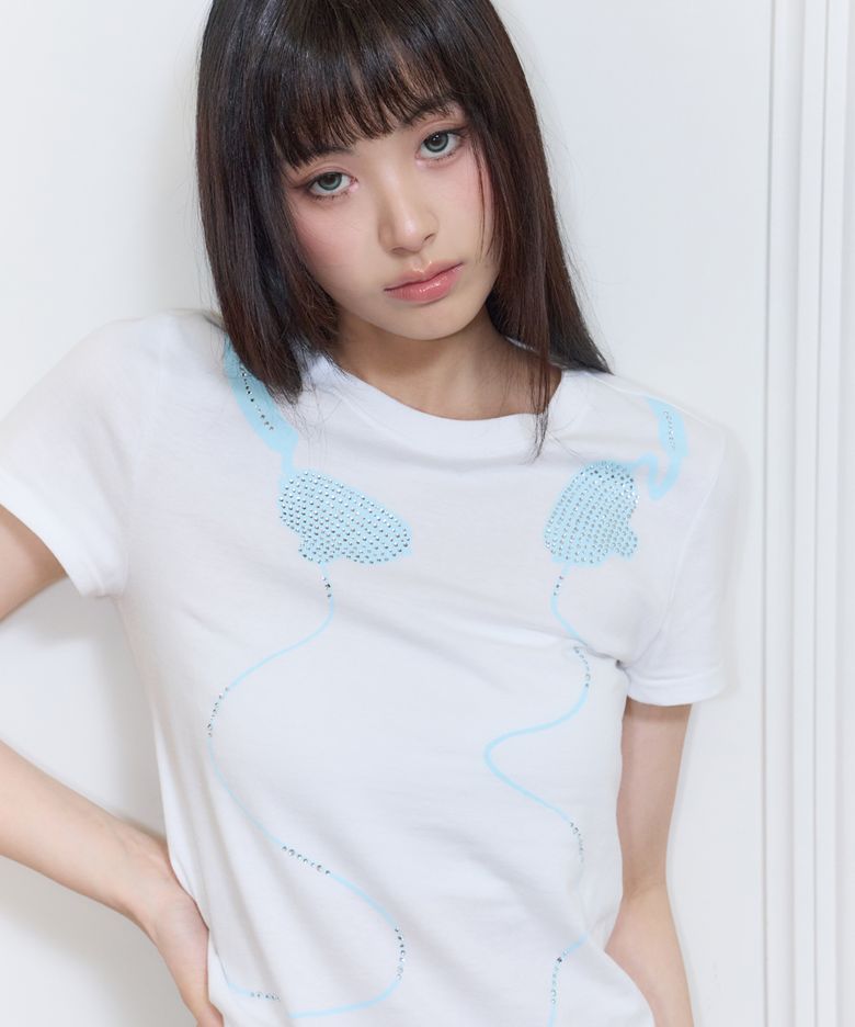 SY HEADSET GRAPHIC TEE(WHITE)