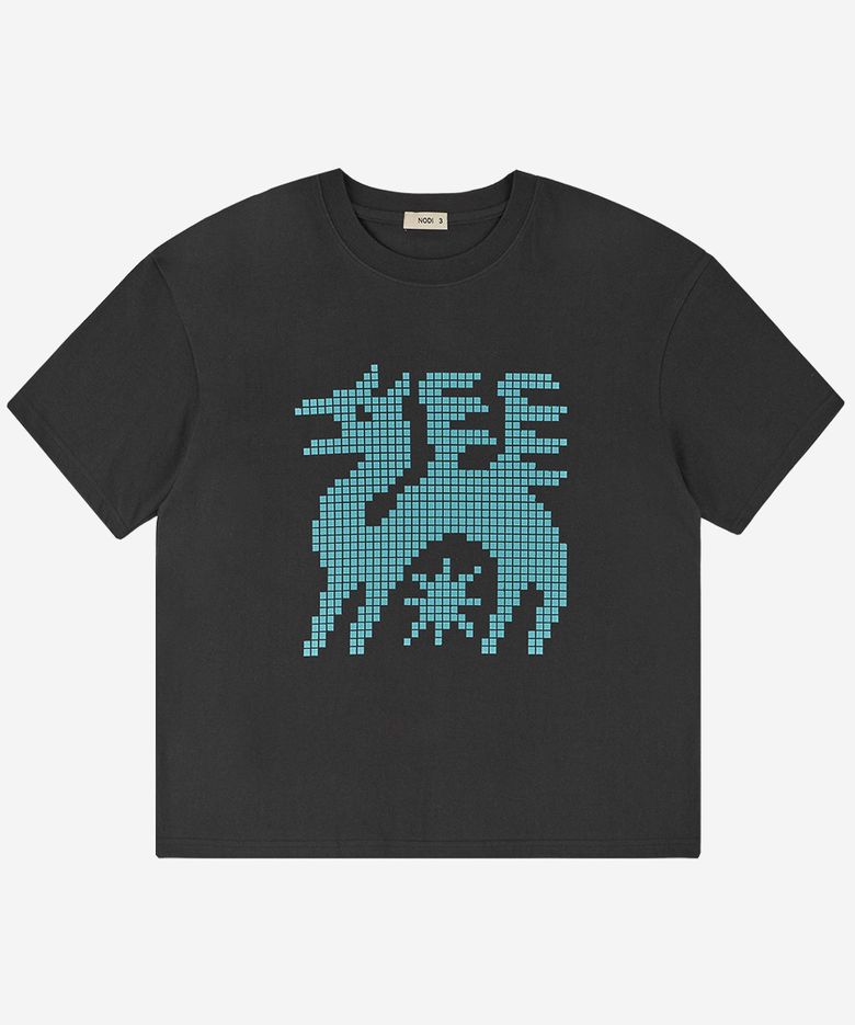 Final Boss Dragon crop Tee charcoal