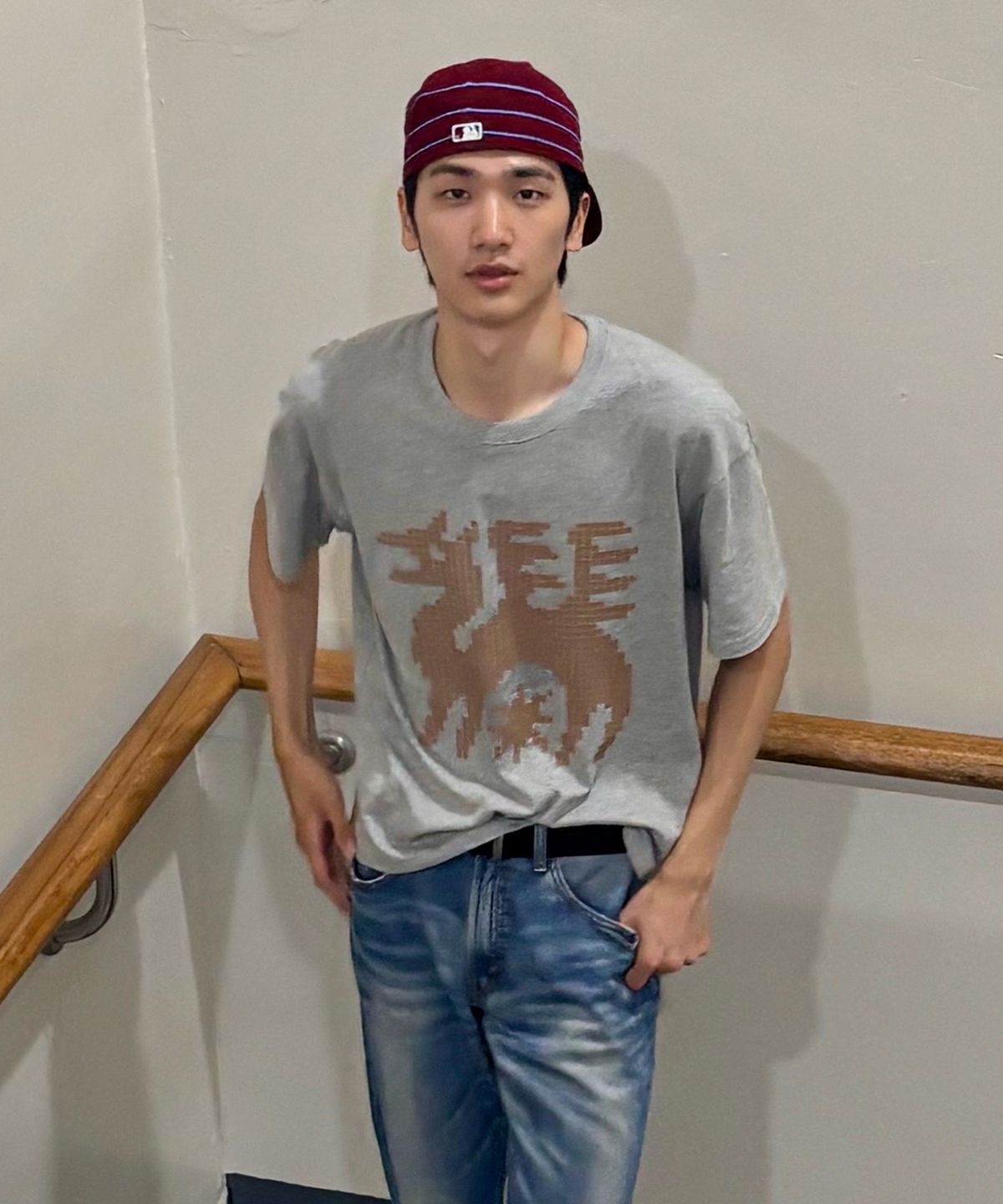 노디(NODI) Final Boss Dragon crop Tee melange gray