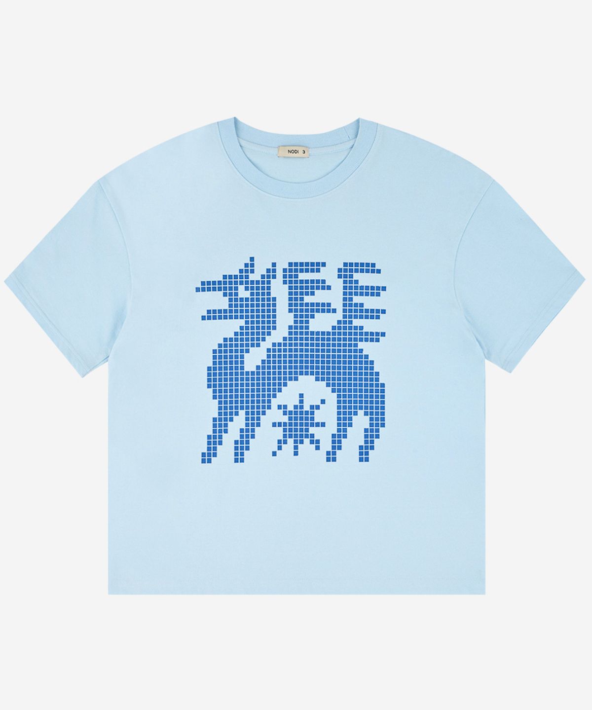 노디(NODI) Final Boss Dragon crop Tee sky blue