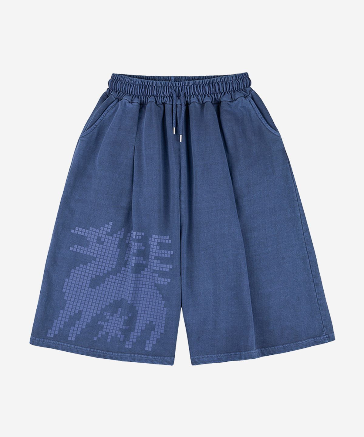 노디(NODI) Final Boss Dragon Pigment Bermuda Pants navy