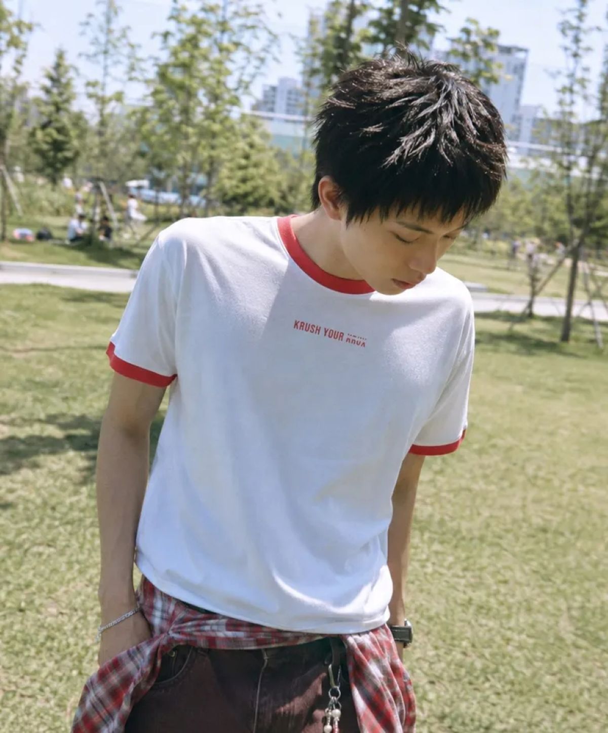 비터레인(VITTERAIN) 클래식 링거티셔츠 레드