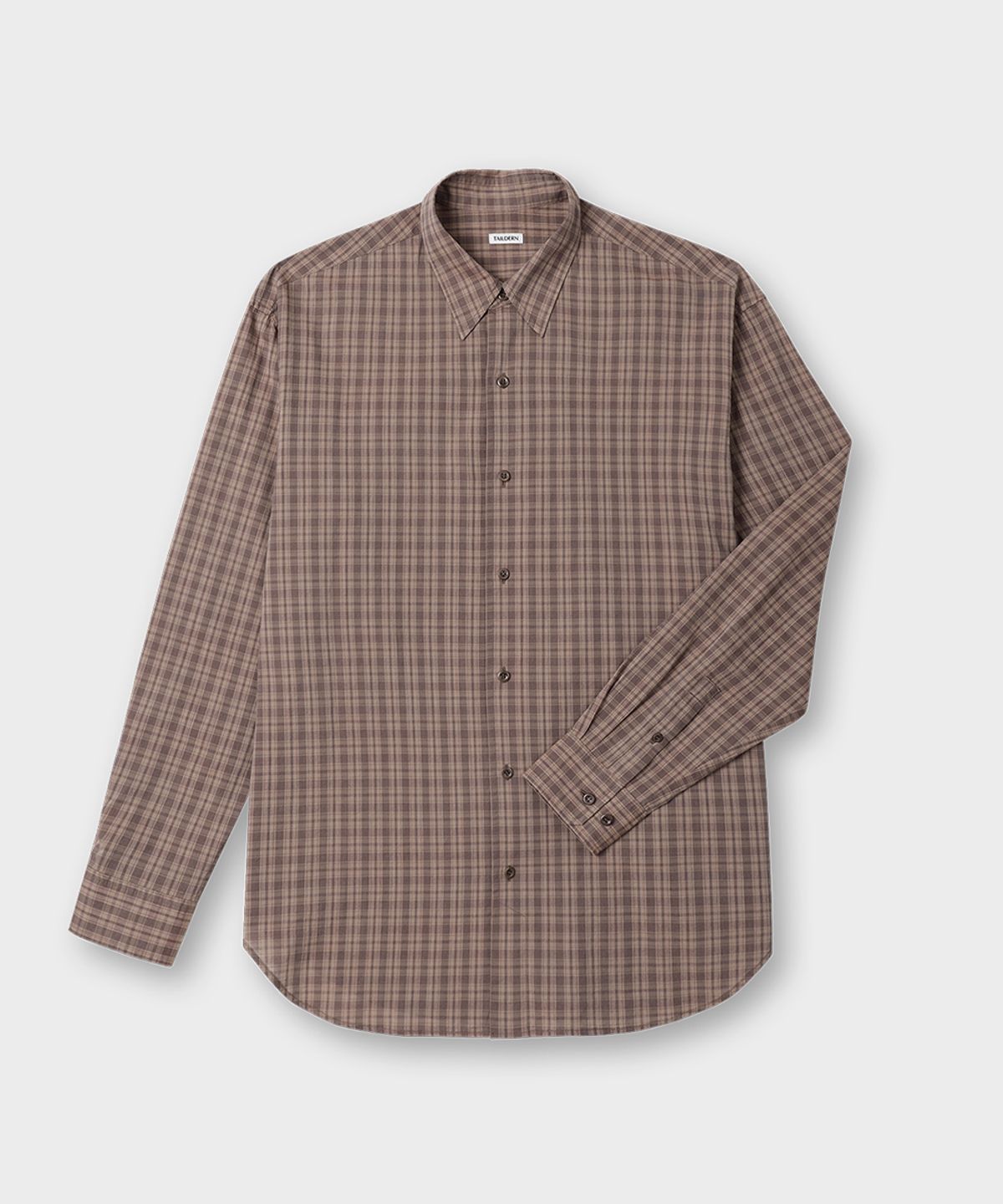 테일던(TAILDERN) Chandler Big Checked Cotton Shirts Brown