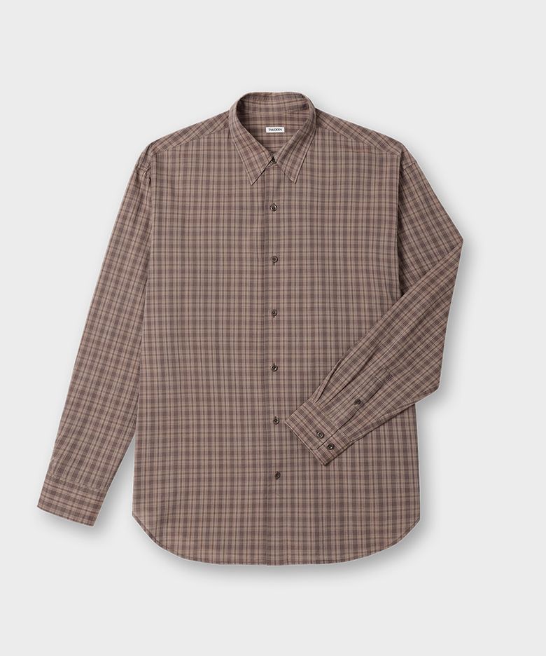 Chandler Big Checked Cotton Shirts Brown