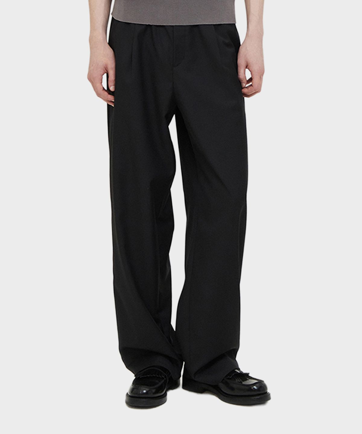 테일던(TAILDERN) Stefano Bending Wool Pants Black