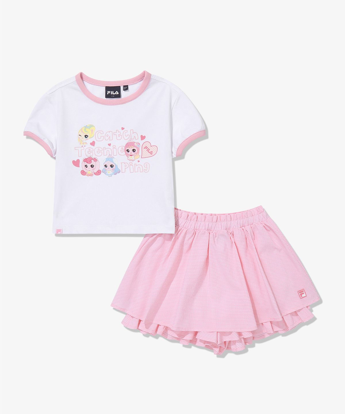 휠라 키즈(FILA KIDS) 프린세스 캐치! 티니핑 시어서커 셋업