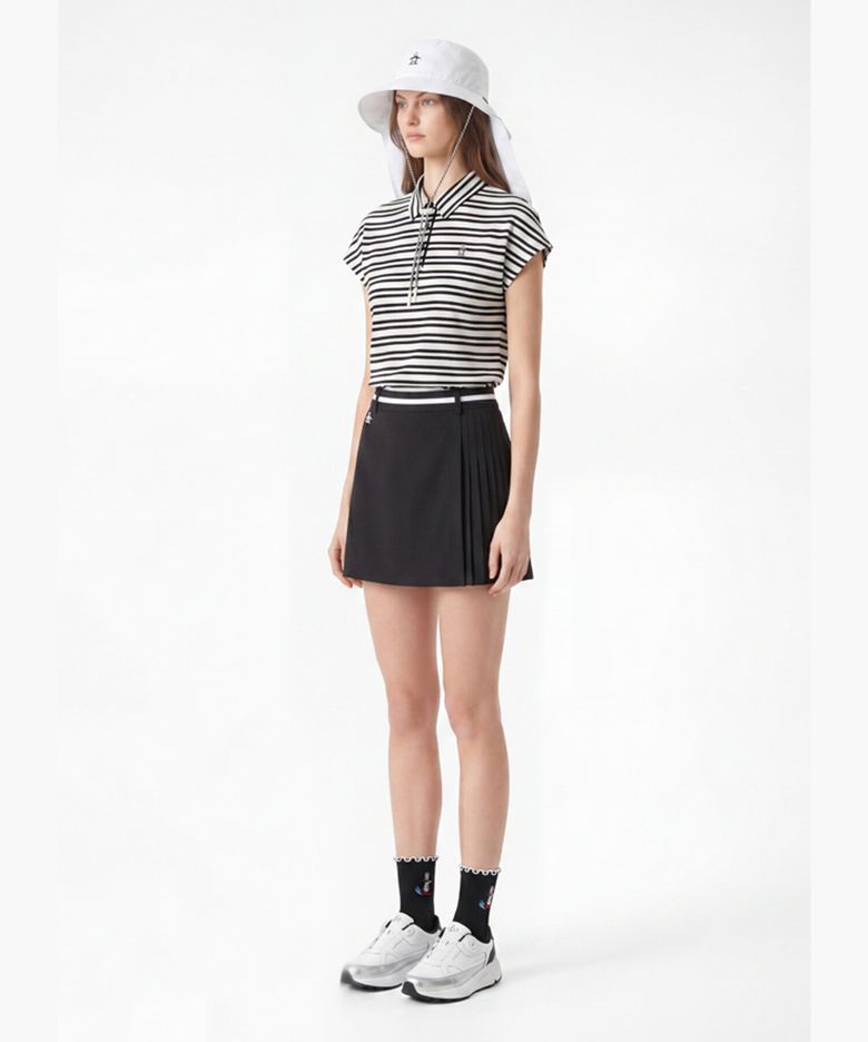 여성 썸머 플리츠 스커트 블랙 MR222LSK51