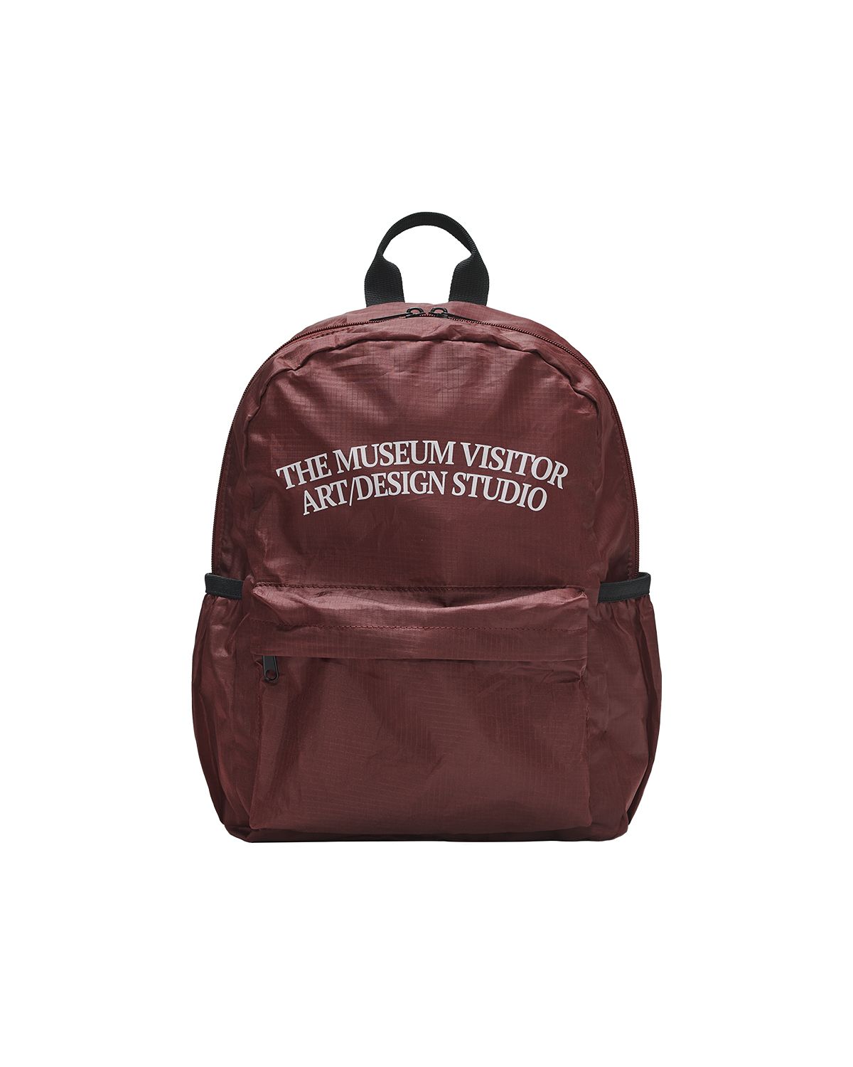 더뮤지엄비지터(THEMUSEUMVISITOR) PACKABLE LOGO BACKPACK (BURGUNDY)