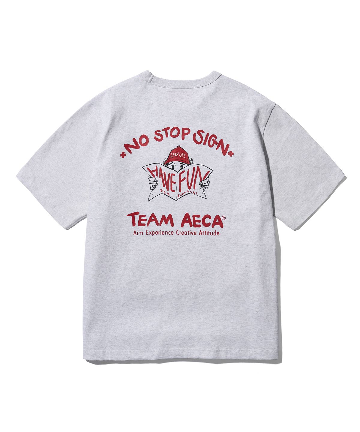 에이카화이트(AECA) (Woman) TEAM WORK HALF SLEEVE-LIGHT GREY