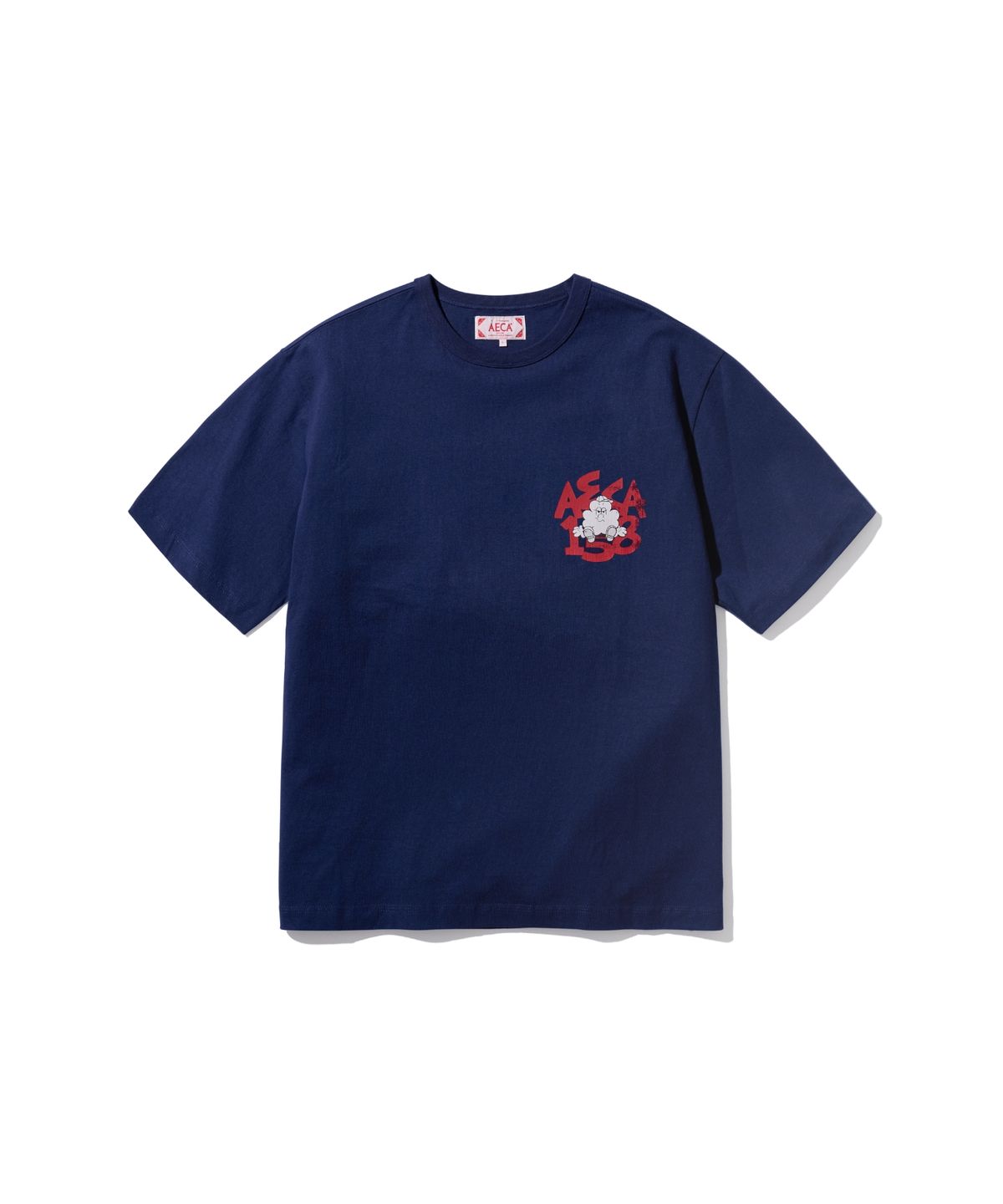 에이카화이트(AECA) (Woman) BAD CLOVER BOY RECORDS HALF SLEEVE-NAVY