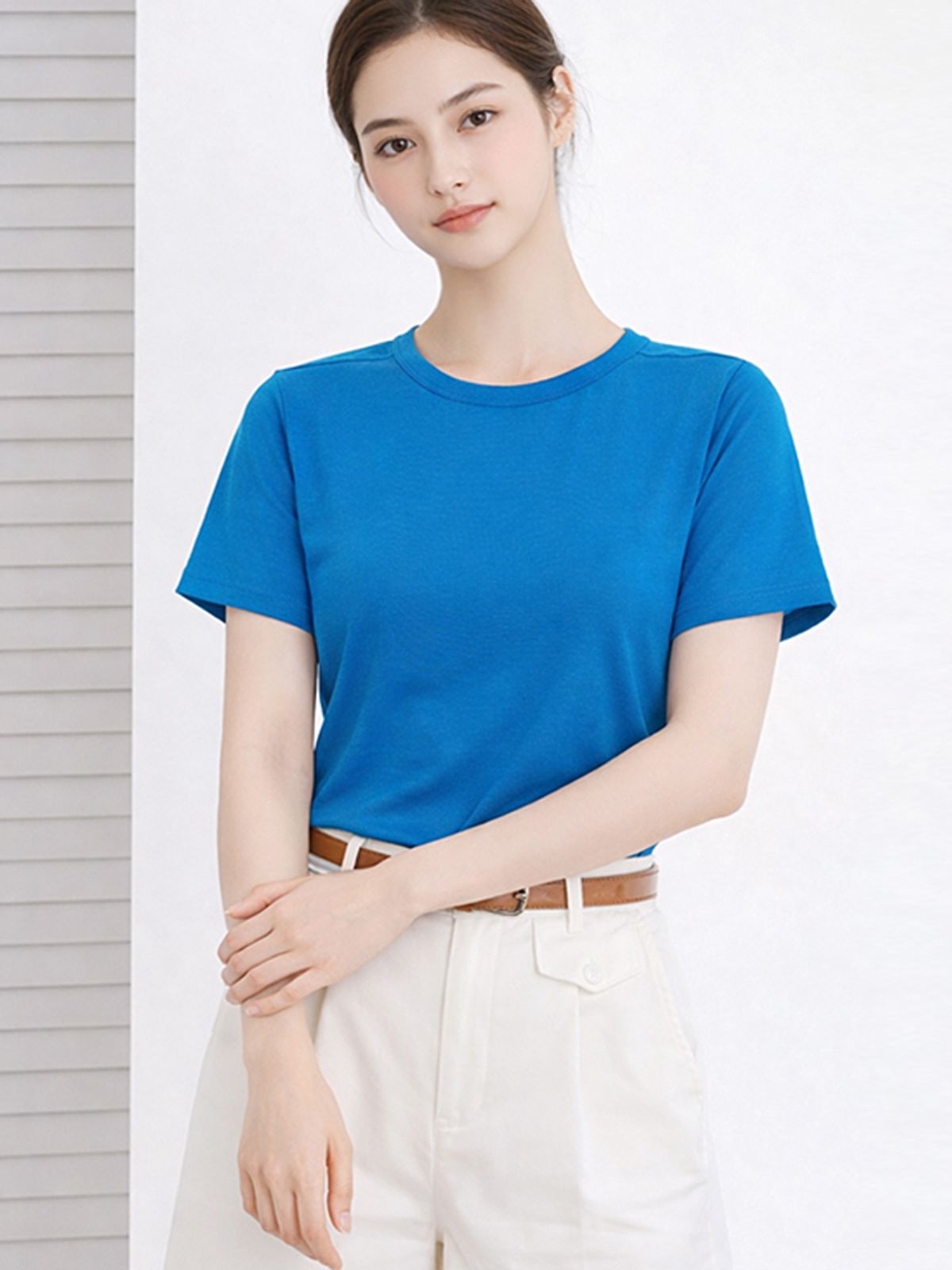 샐리(SELLY'S) 텐션스티치반팔티셔츠_I6B-CTS010