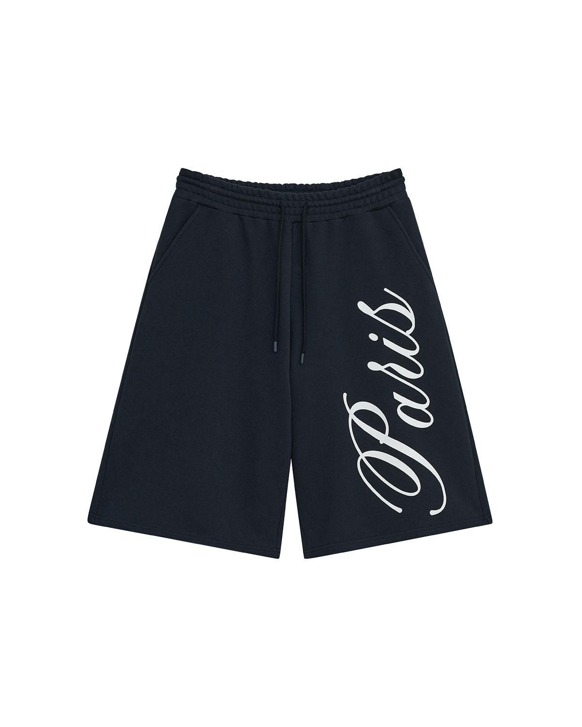 더뮤지엄비지터(THEMUSEUMVISITOR) PARIS BERLIN SEOUL BERMUDA SWEAT PANTS (NAVY)