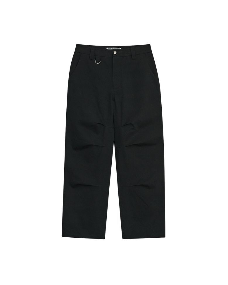 ARGYLE EMBROIDERED REGULAR CHINO PANTS (BLACK)