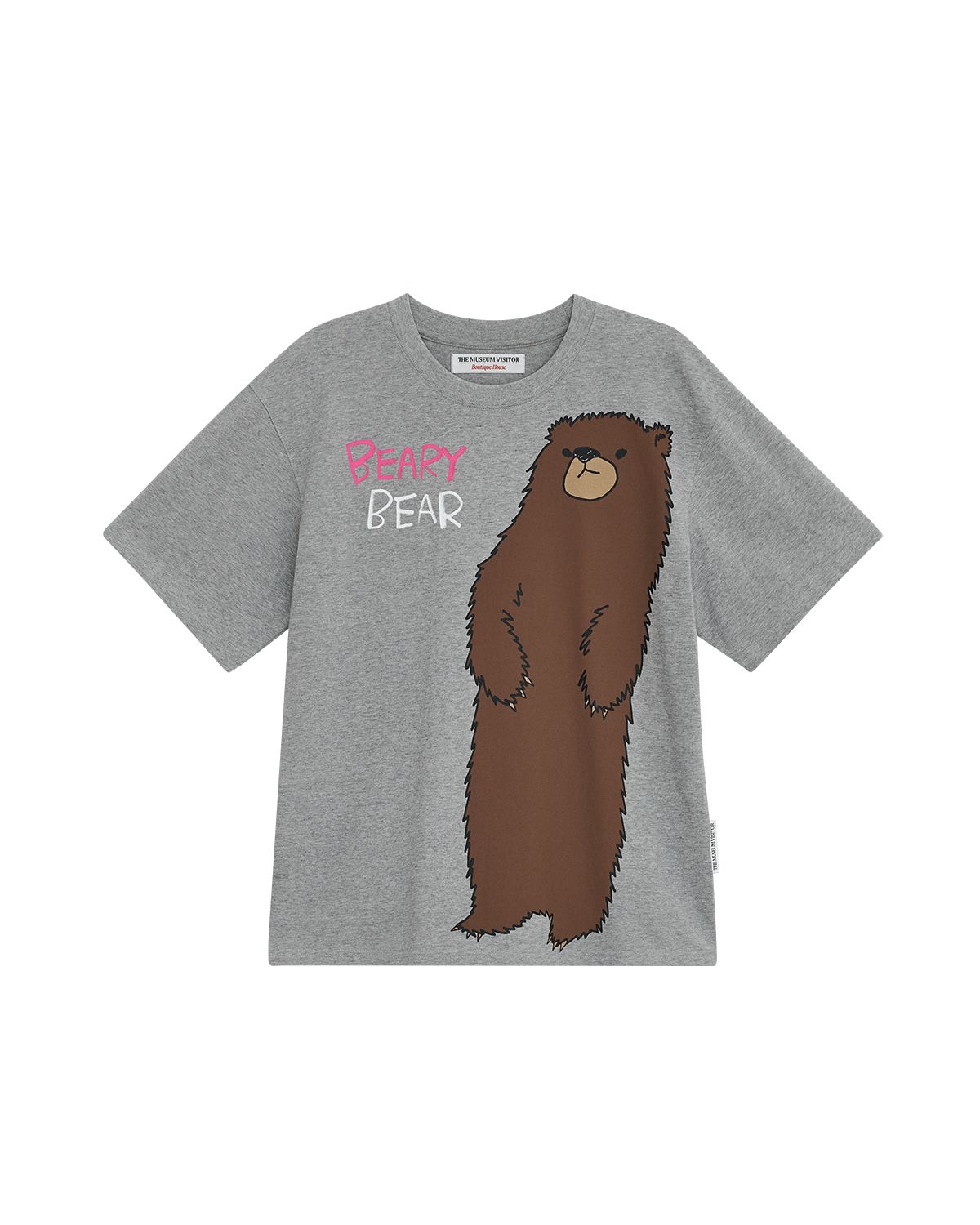 더뮤지엄비지터(THEMUSEUMVISITOR) BEARY BEAR T-SHIRT (GREY)