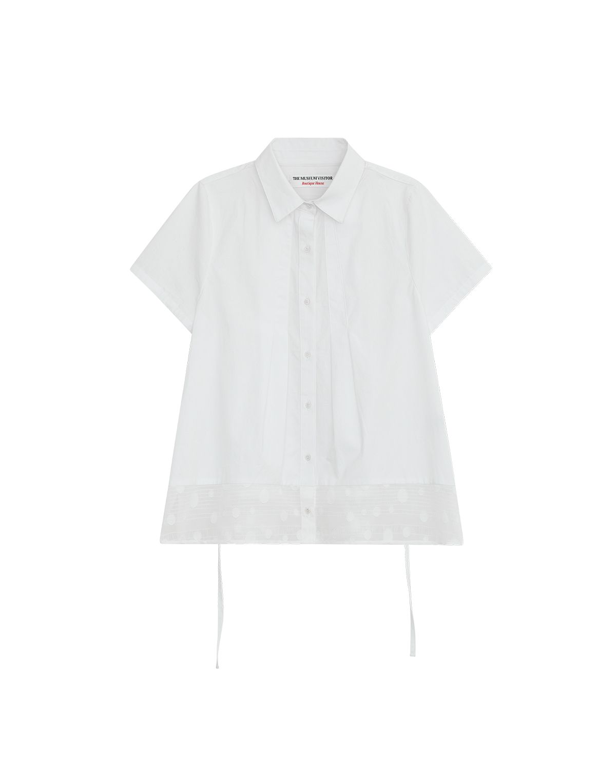 더뮤지엄비지터(THEMUSEUMVISITOR) W BACK STRING LAYERED SHIRT (WHITE)