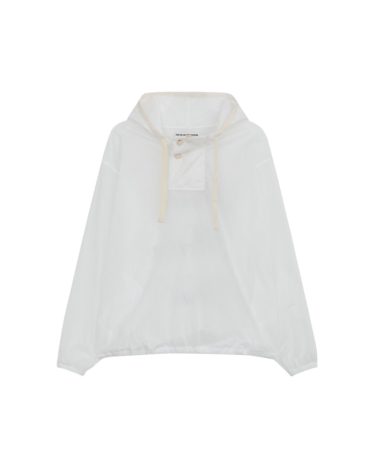 더뮤지엄비지터(THEMUSEUMVISITOR) NYLON SUMMER FLAP ANORAK (WHITE)