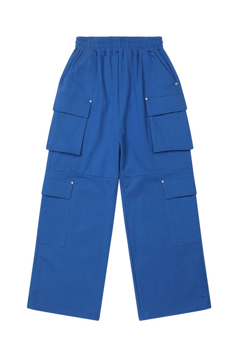 UTILITY CARGO SWEAT PANTS IN BLUE