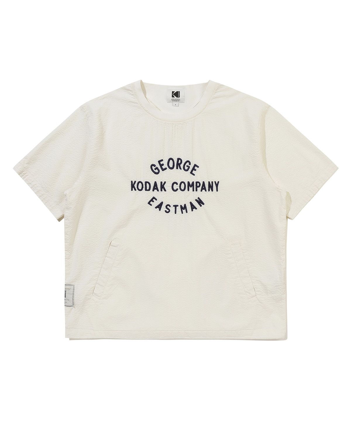 코닥(KODAK) 코닥컴퍼니 코튼서커 반팔 피스테 IVORY