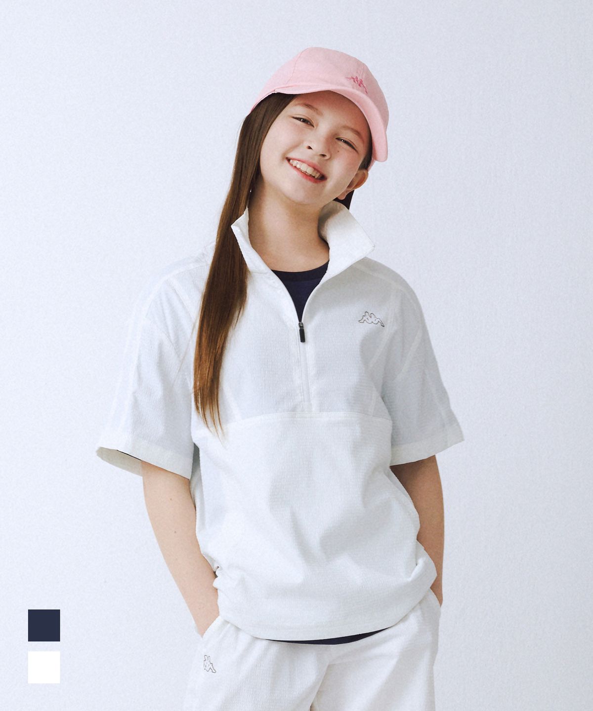 카파키즈(KAPPA KIDS) 시어서커 반짚업 유니 4color