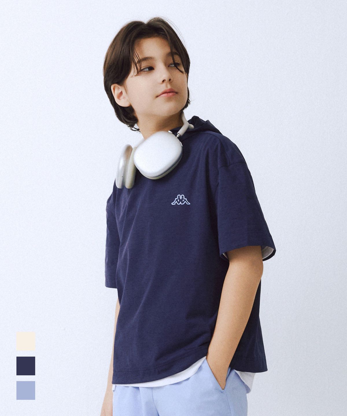 카파키즈(KAPPA KIDS) 후드 반팔티 유니 3color