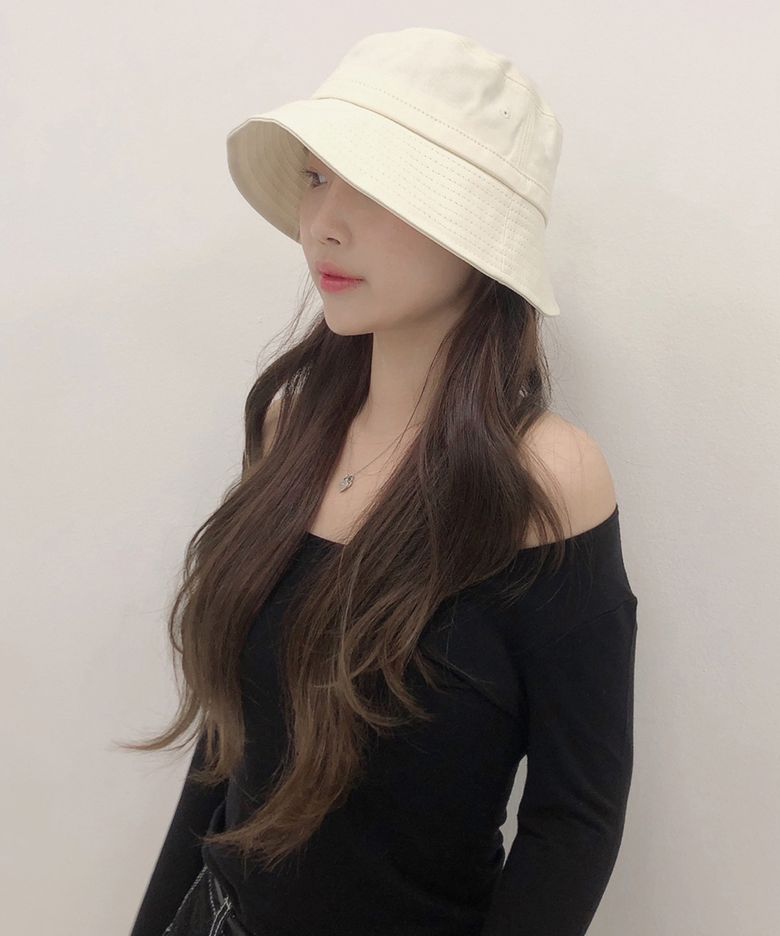 오버사이즈 버킷햇 (블랙, 아이보리)