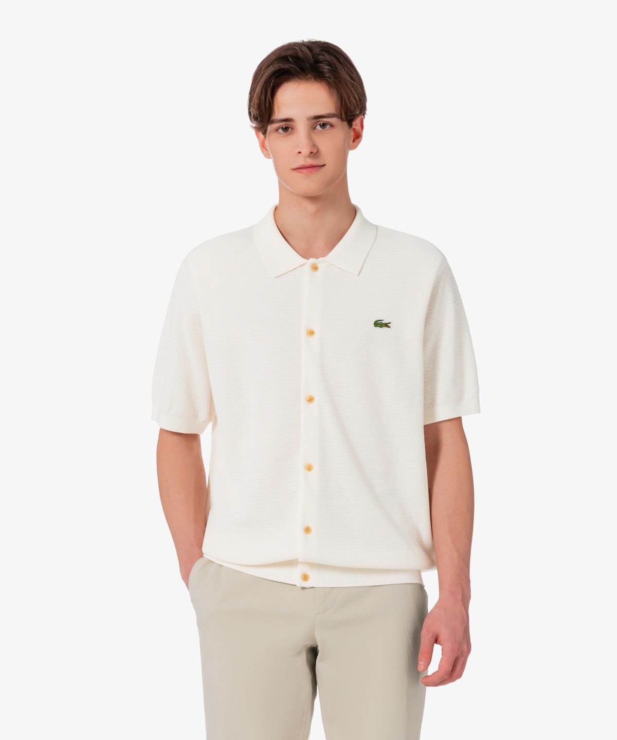 라코스테(LACOSTE) 남성 스카시 반팔 가디건 AH457E-56G XFJ