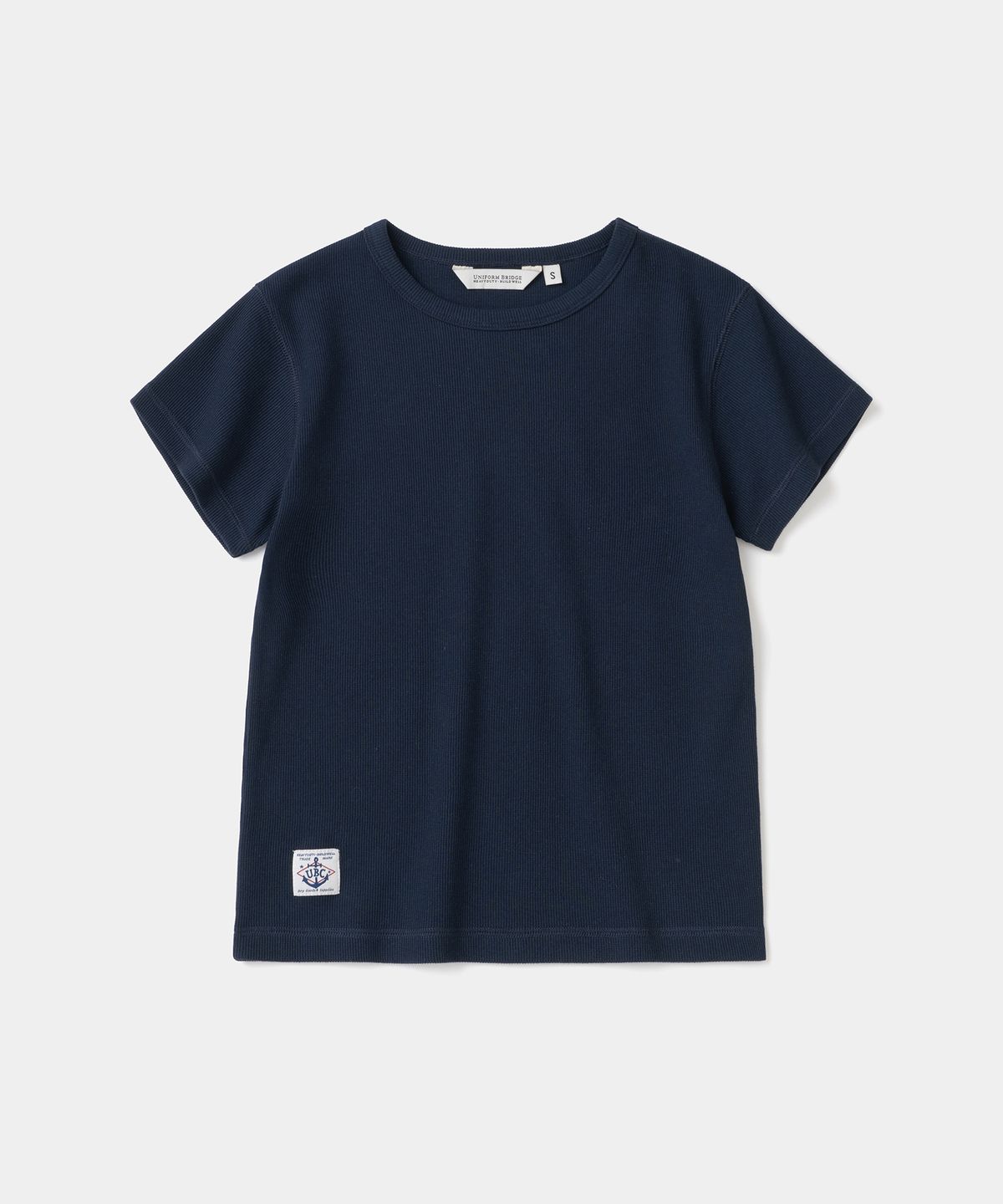유니폼브릿지(UNIFORM BRIDGE) waffle crew neck s/s t-shirt(womens) navy