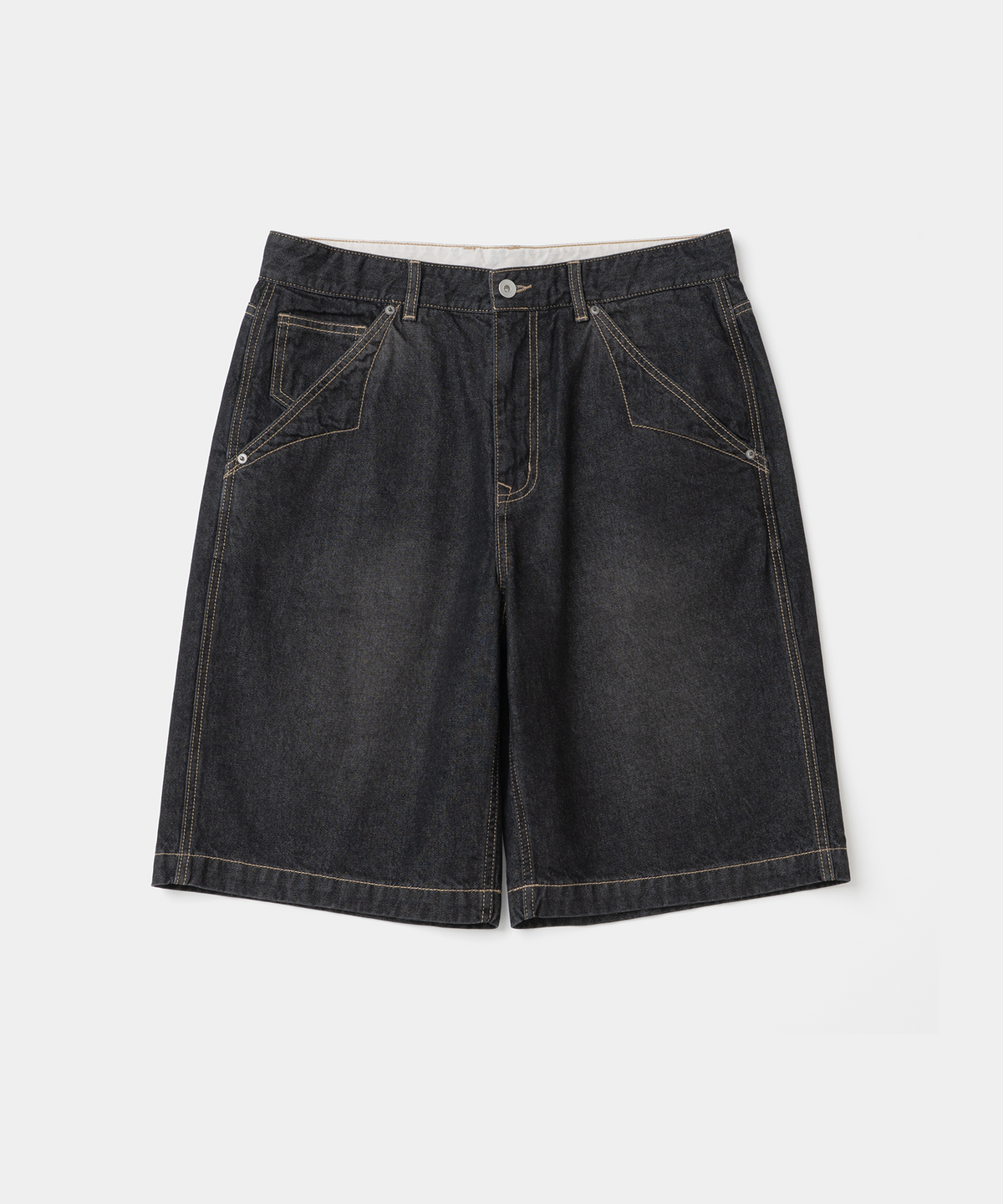 유니폼브릿지(UNIFORM BRIDGE) work denim shorts black