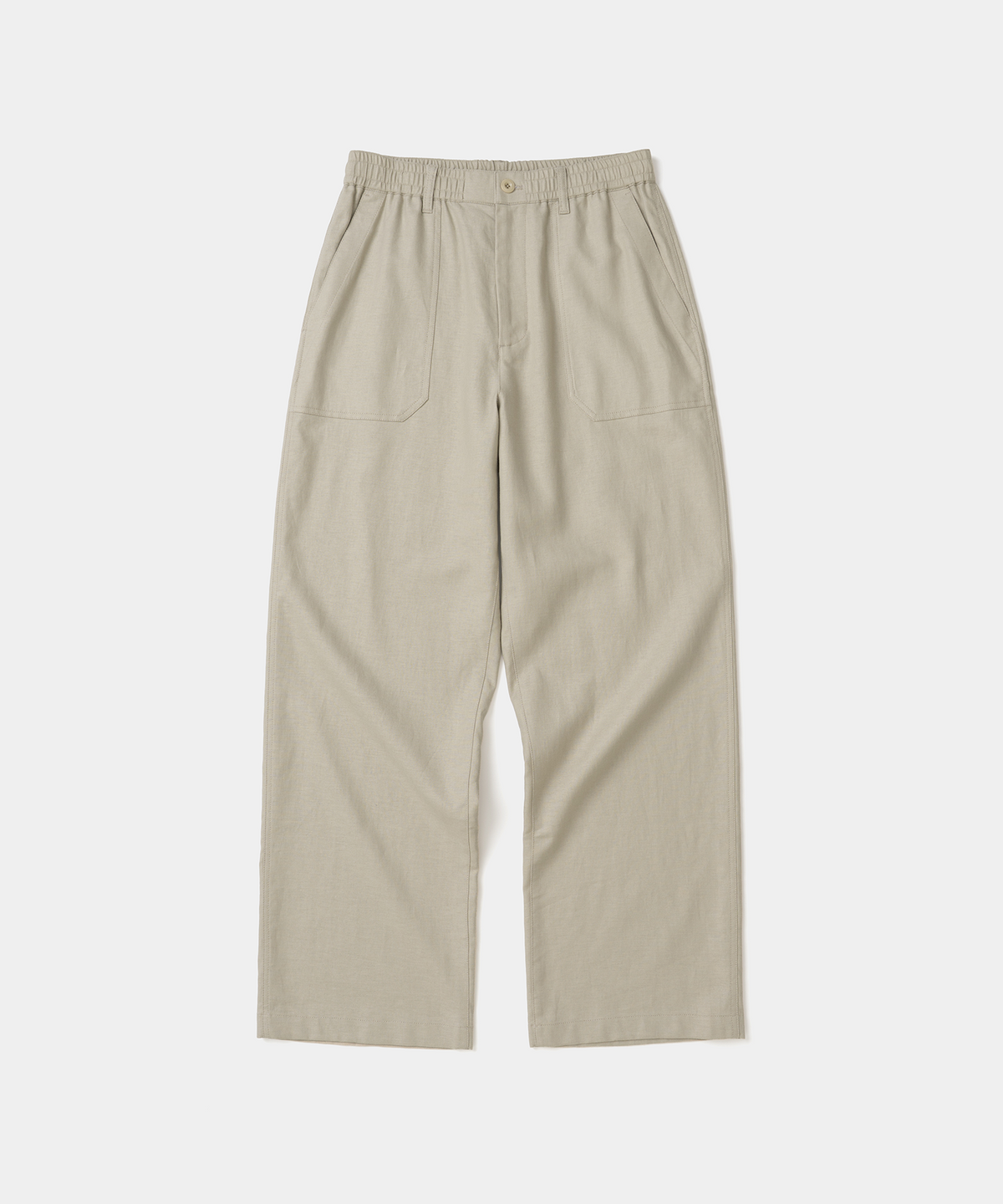 유니폼브릿지(UNIFORM BRIDGE) linen blended banding fatigue pants beige