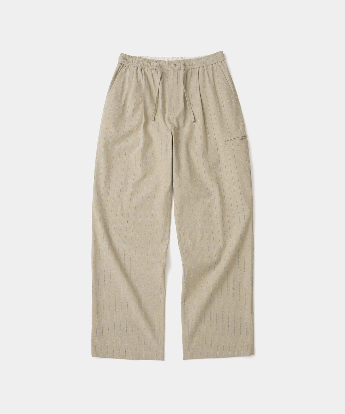 유니폼브릿지(UNIFORM BRIDGE) stripe easy pants beige