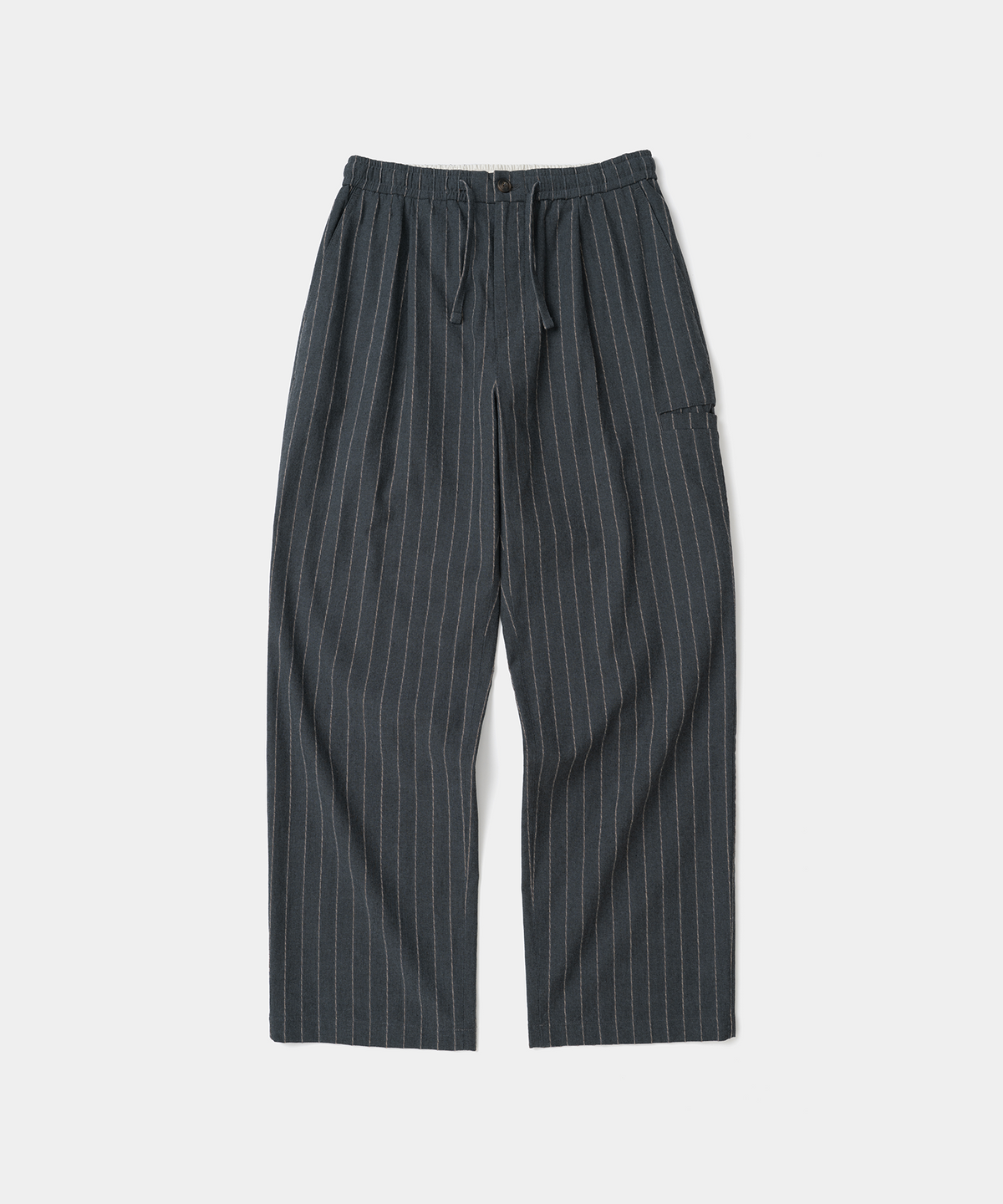 유니폼브릿지(UNIFORM BRIDGE) stripe easy pants charcoal