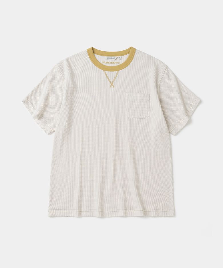 waffle crew neck s/s t-shirt cream