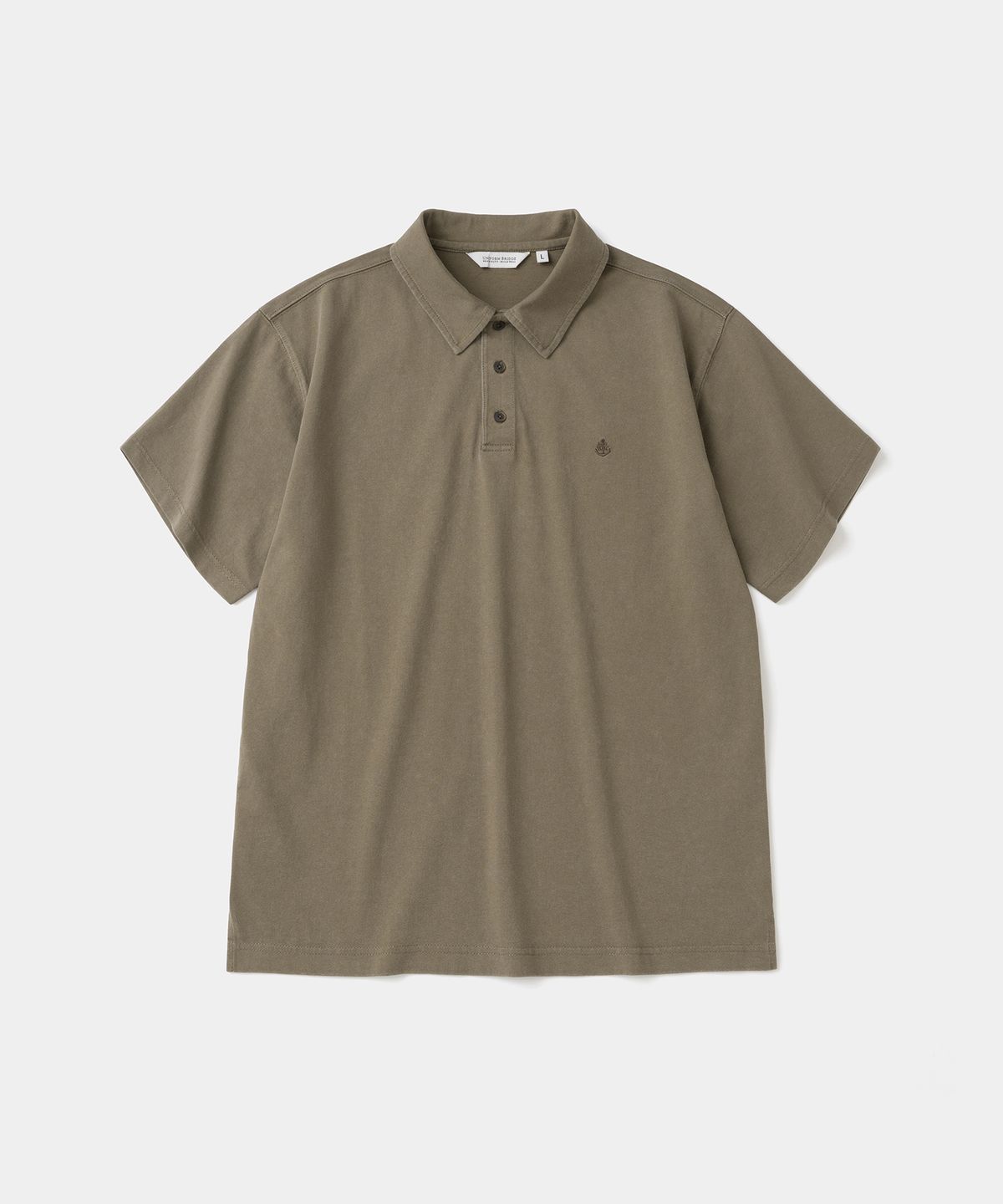 유니폼브릿지(UNIFORM BRIDGE) sulfa polo s/s t-shirt dark beige