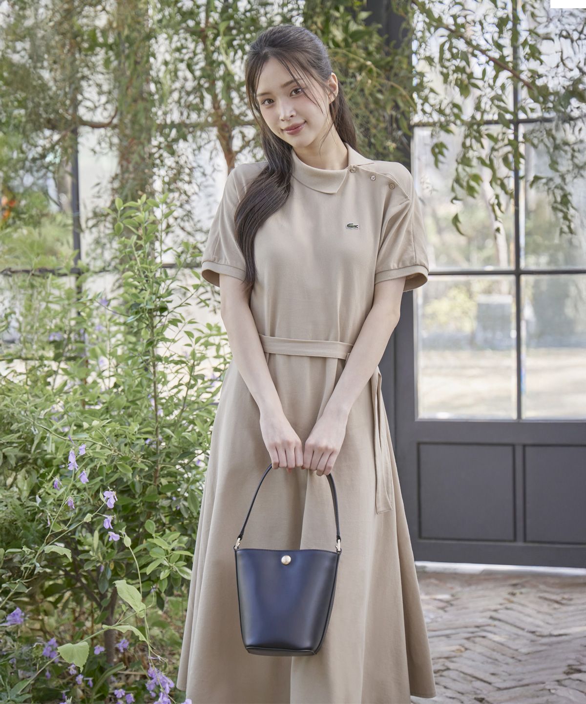 라코스테(LACOSTE) 여성 사선플라켓 폴로 드레스 EF508E-56G 02S