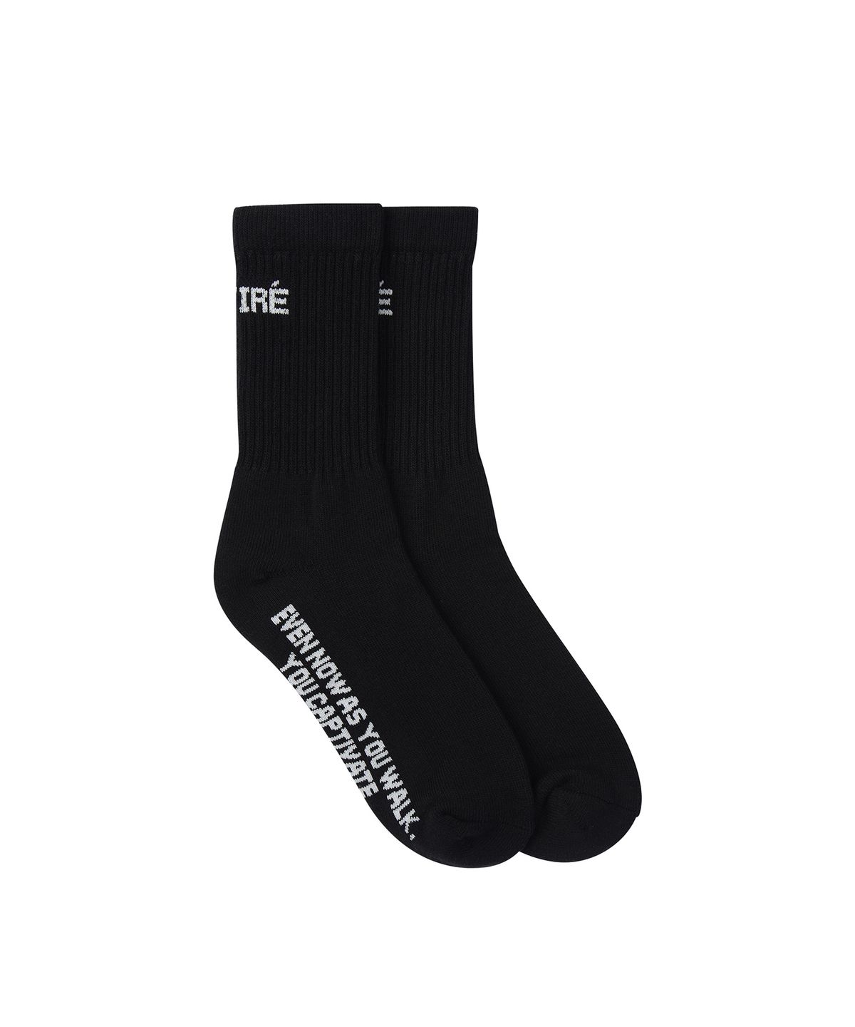 마티레(MTTIRÉ) Positive Message Socks / Black,White