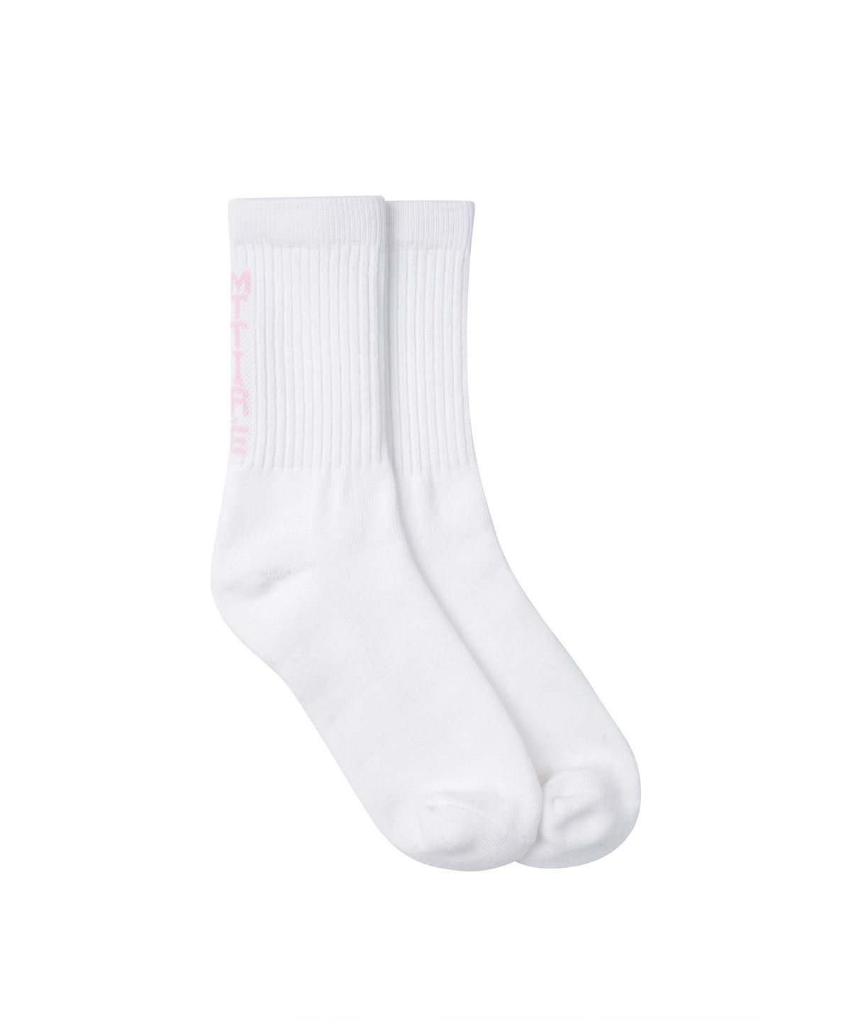 마티레(MTTIRÉ) Basic Logo Socks / White,Pink