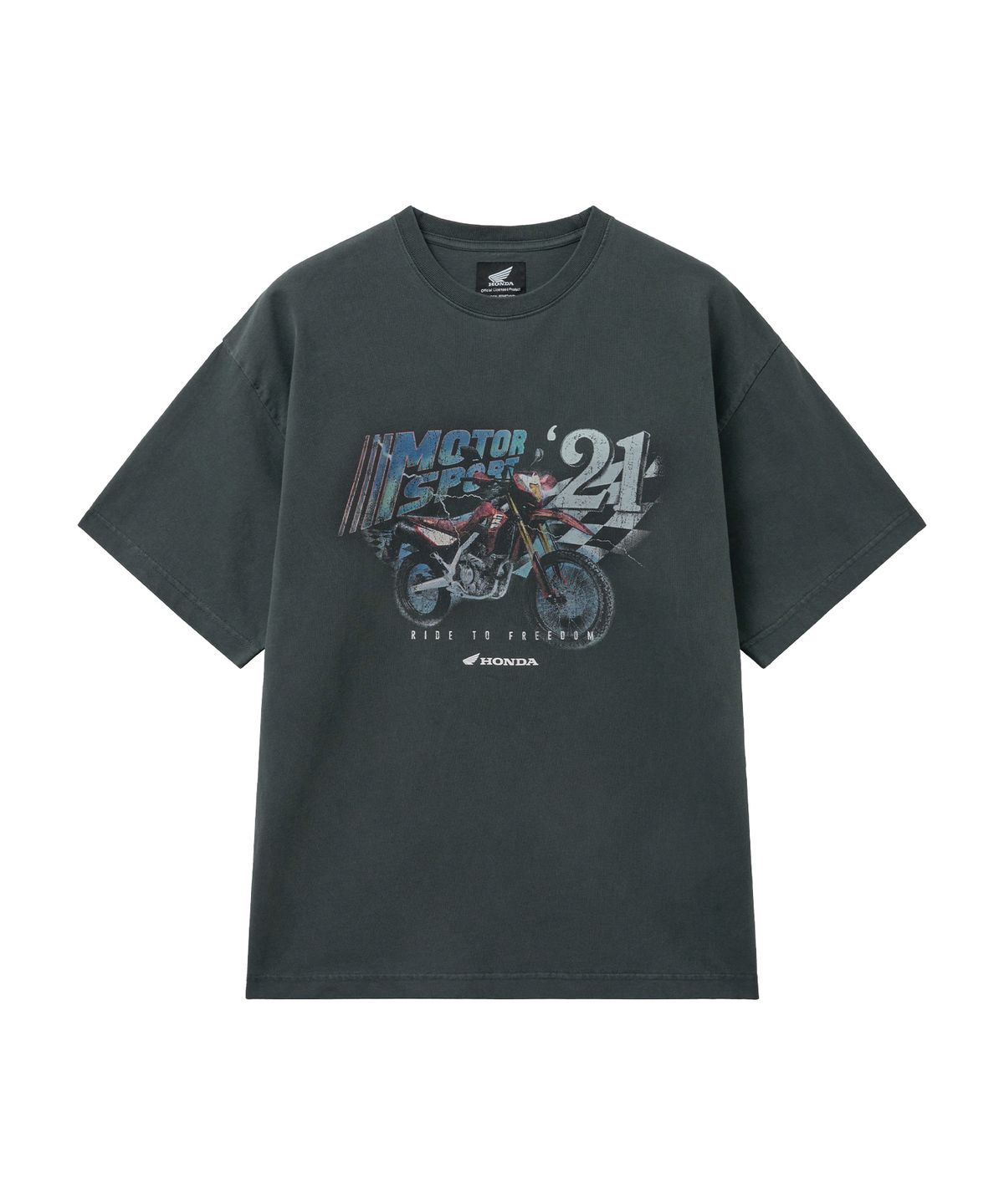 핍스 모터사이클(PHYPS MOTORCYCLE) Motor Sports Short Sleeve Charcoal