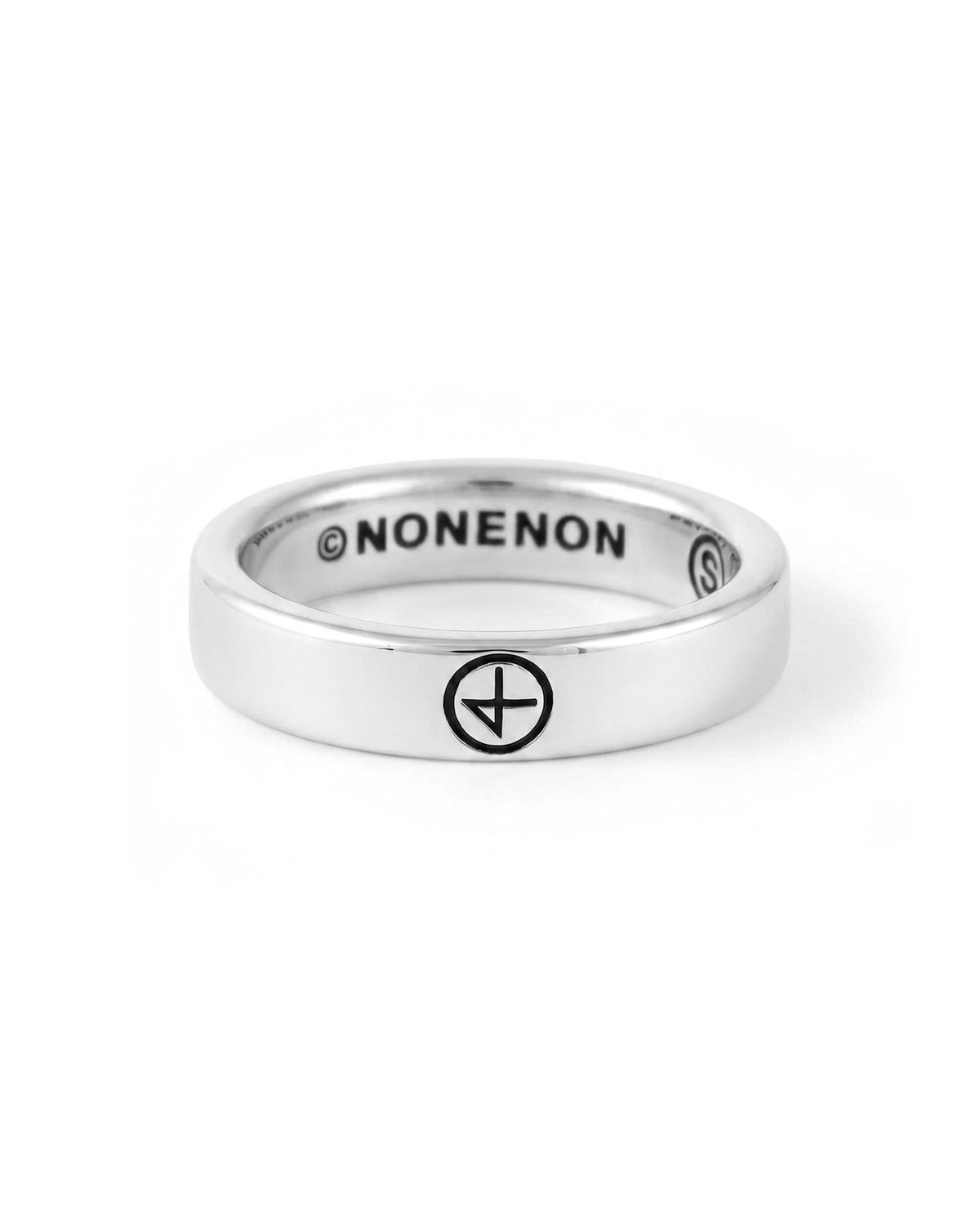 논논(NONENON) LOGO FLAT RNG(3mm) SILVER925