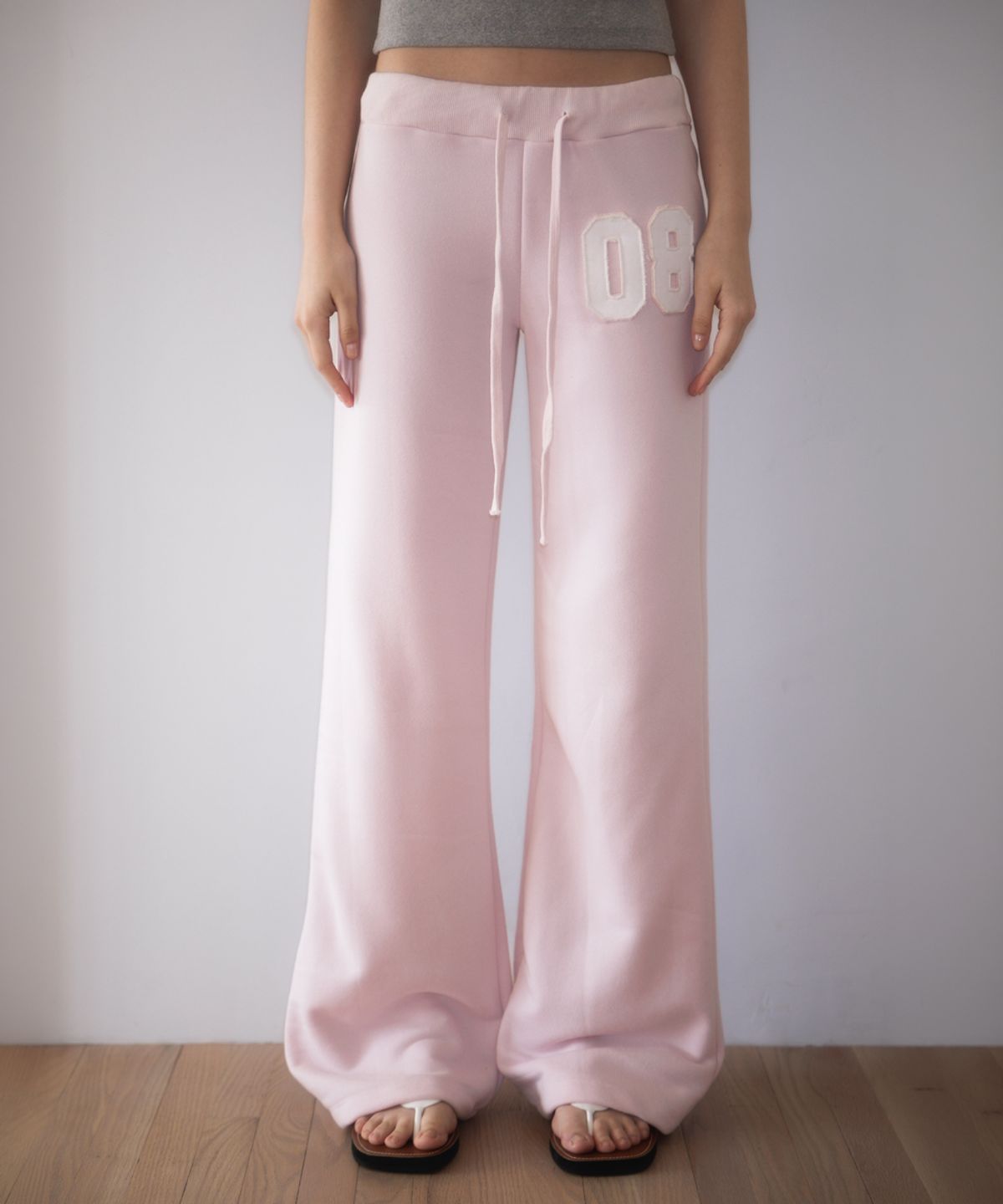 로제프란츠(ROSEFRANTZ) Patchwork Bootcut Sweatpants [Pink]