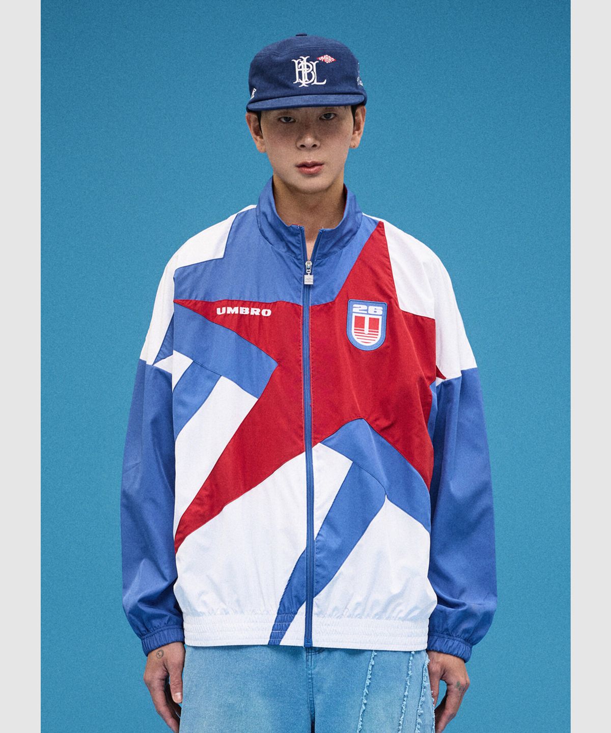 엄브로(UMBRO) Tournament USA 스탠넥 웜업 자켓 블루 UR211CJK61