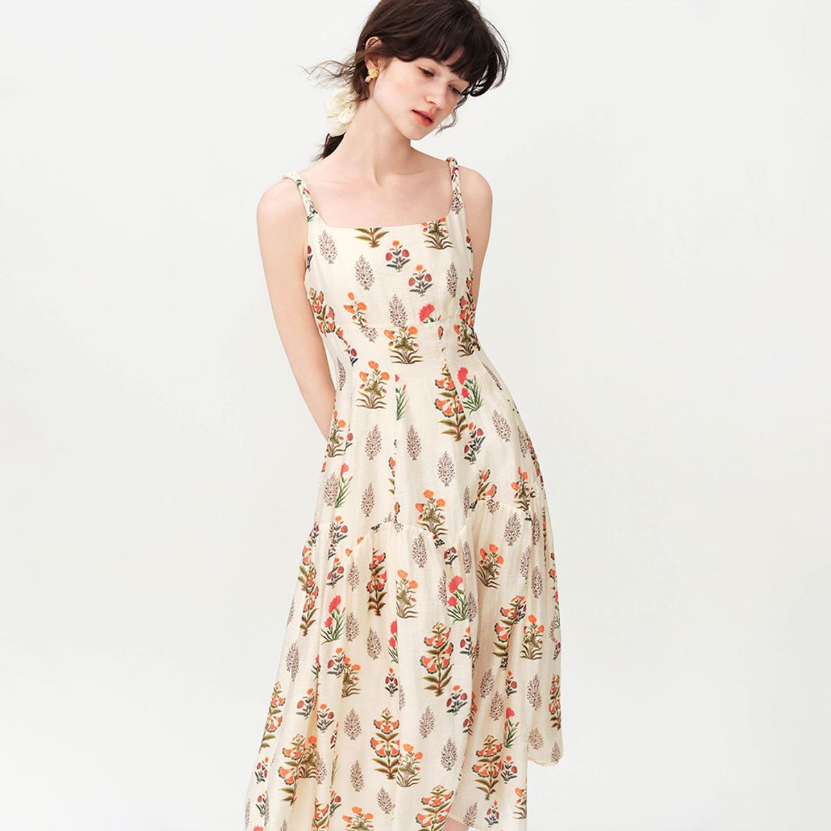 웬스데이딜라잇(WEDNESDAY DELIGHT) WD_Floral slip long dress_IVORY
