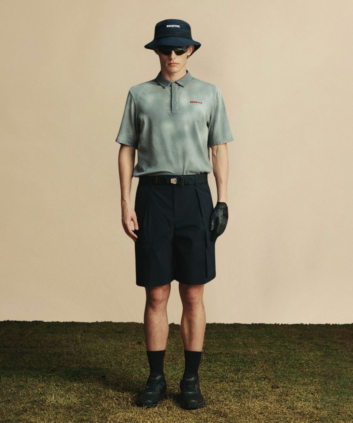 브리핑 골프(BRIEFING GOLF) 남자 카고 쇼츠_블랙
