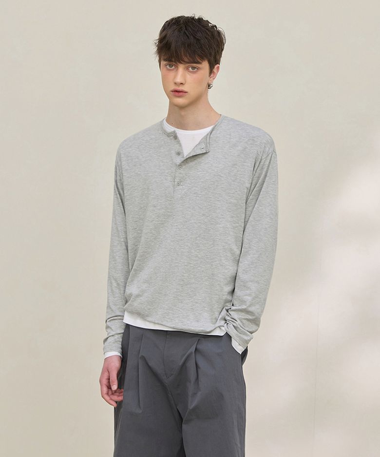 텐셀 레이어링 헨리넥 롱슬리브_Gray