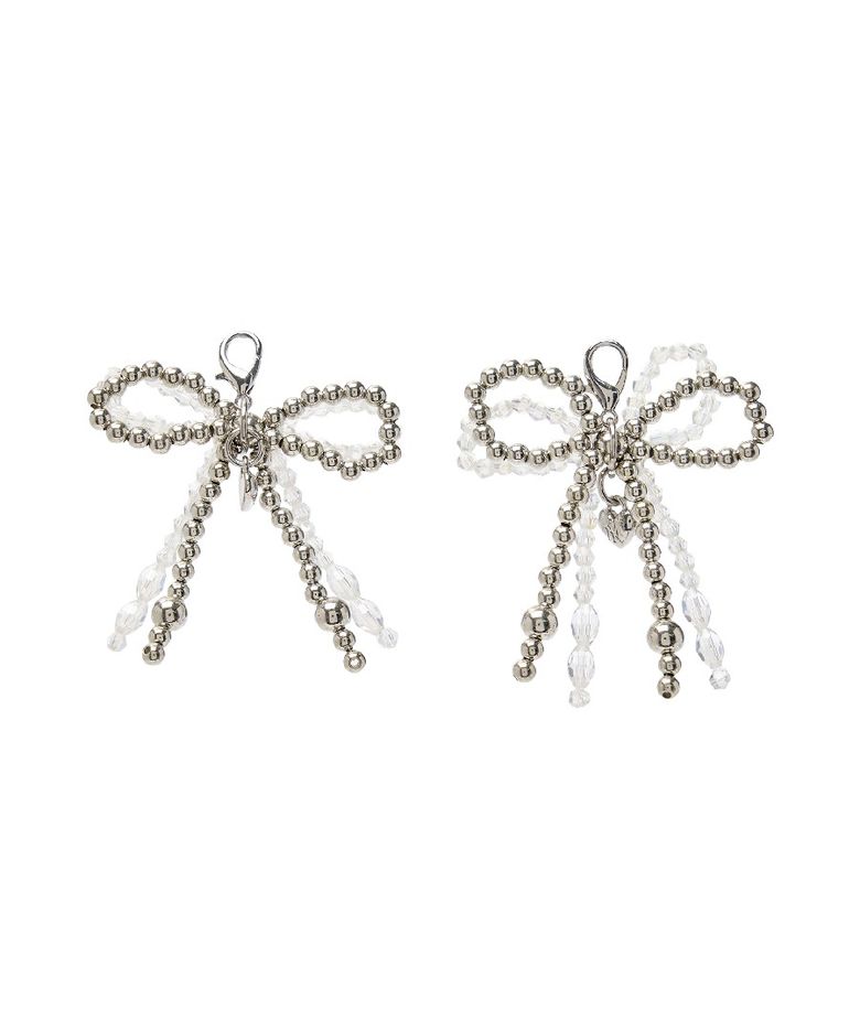 더블 비즈 리본 참 NY (Silver)