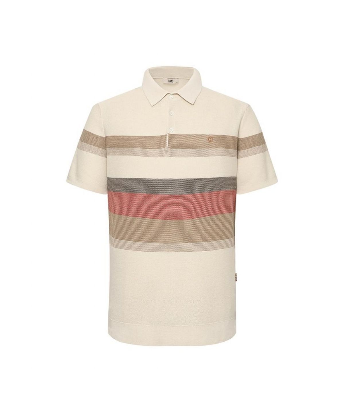 닥스셔츠(DAKS SHIRTS) 면혼방 허니콤 조직감 컬러 블록 카라니트_DMS1SWTS108I1