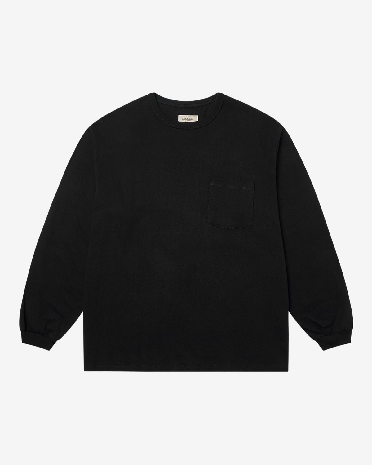 솔티(SORTIE) Essential Comfort Poket Long Sleeve (Black)