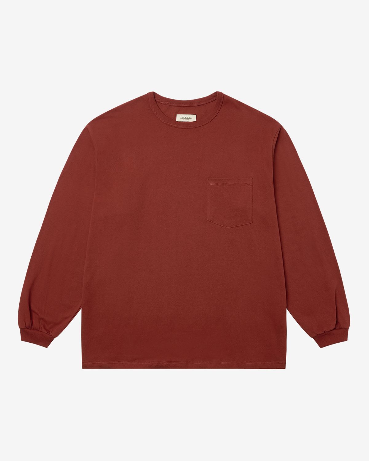 솔티(SORTIE) Essential Comfort Poket Long Sleeve (Brick)