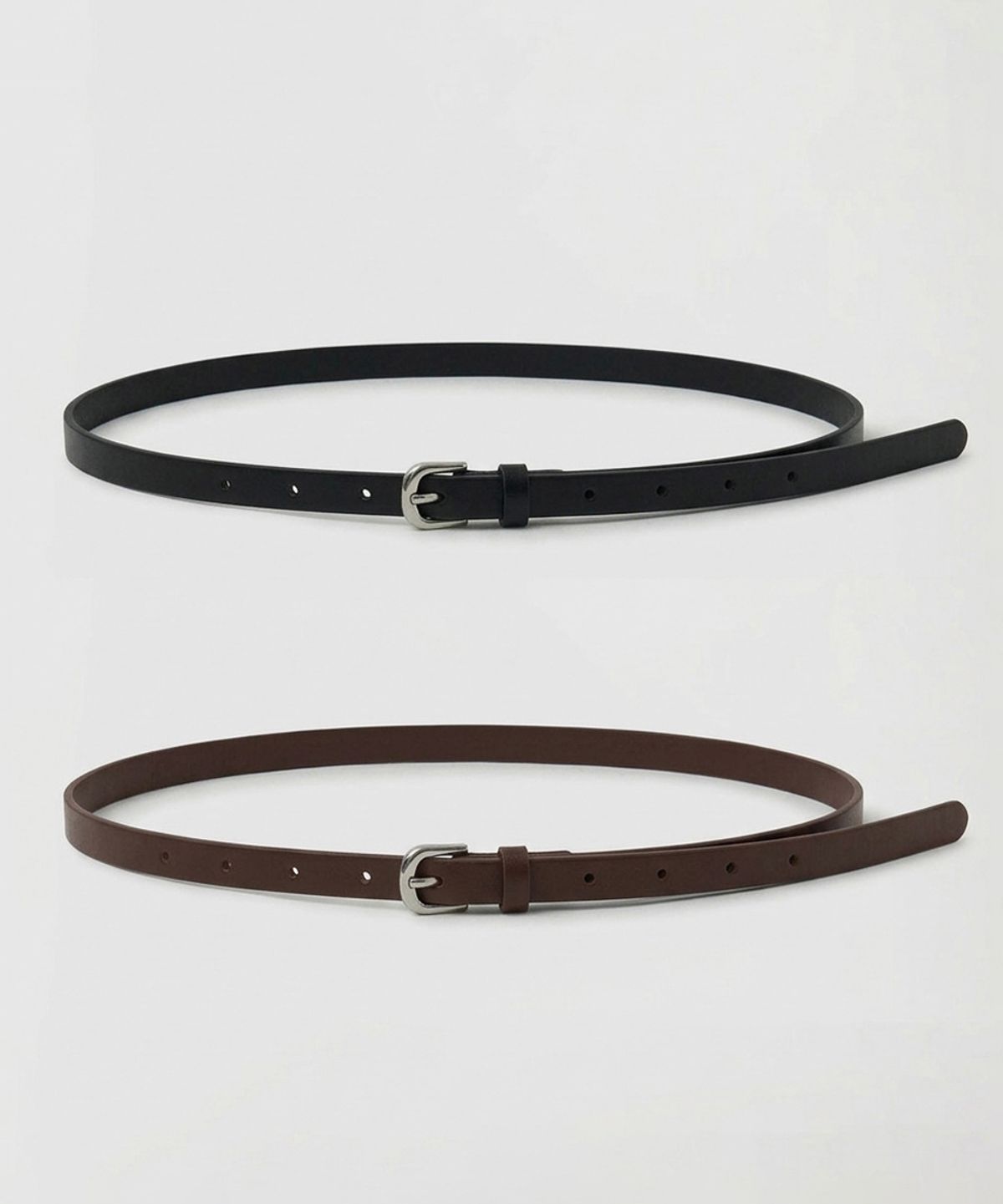 르나브(LENAV) 1.5cm slim cow Leather Belt (2color)