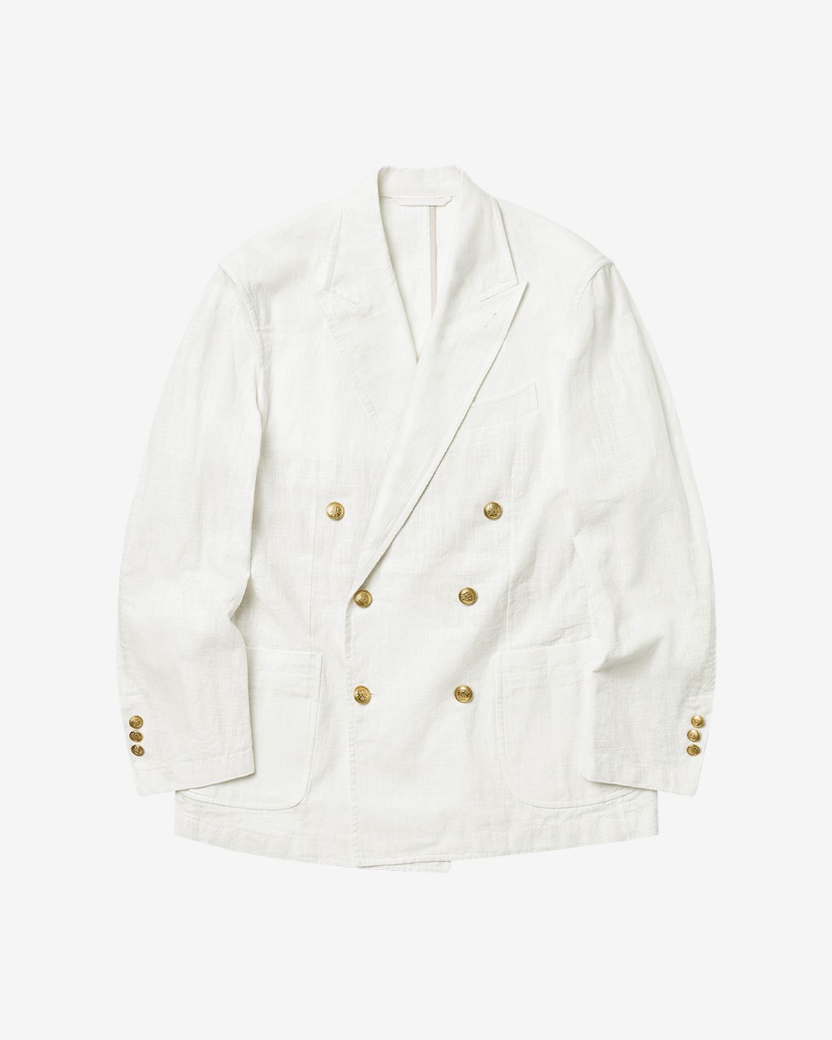 솔티(SORTIE) 6B Linen Washed Double Jacket (Ivory)