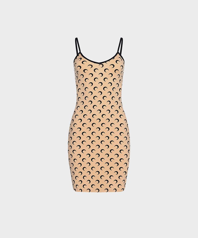 (W) 문 프린티드 저지 미니 드레스 탄 MOON PRINTED JERSEY MINI DRESS TA10 TAN